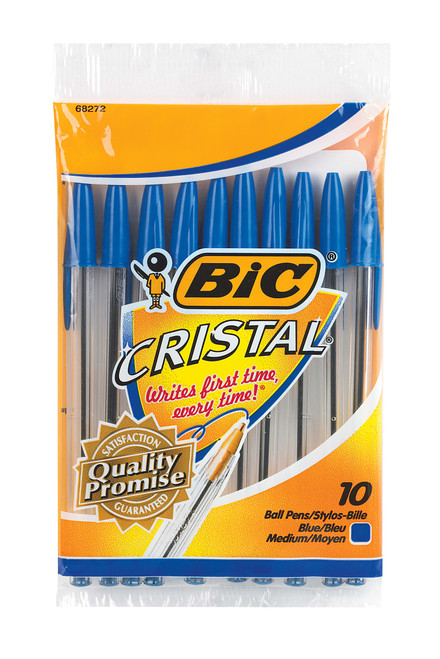 BiC Cristal Xtra Smooth Ballpoint Pen Blue - 10 Count