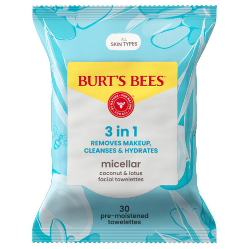 Burt's Bees Micellar Makeup Removing Towelettes with Coconut & Lotus - 30 Count