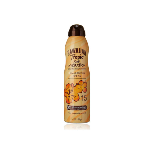 Hawaiian Tropic Silk Hydration Clear Mist Spray Sunscreen Spf 15 6 Oz