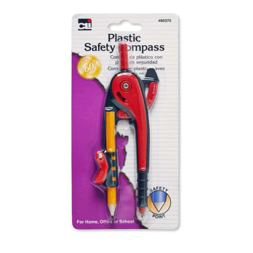 CLi Plastic Safety Compass With Pencil - 1 Ct