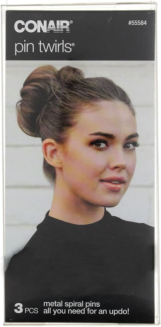 CONAIR Pin Twirls Metal Spiral Pins - 3 Count