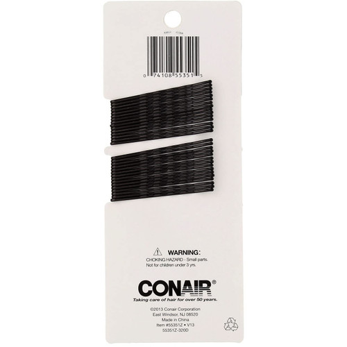 CONAIR Styling Essentials Bobby Pins Black - 90 Count