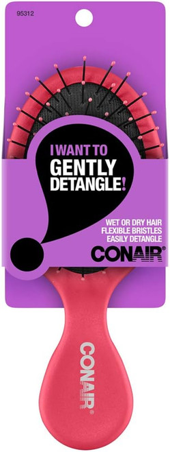 CONAIR Gentle Detangling Travel Size Paddle Brush - 4.8 Oz