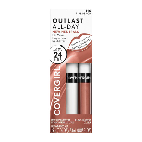 COVERGIRL Outlast All-Day Lip Color with Topcoat 110 Ripe Peach - 1 Ct