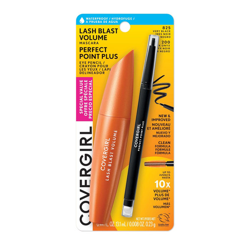 COVERGIRL Lash Blast Volume Waterproof Mascara & Perfect Point Plus Eye Pencil 825 Very Black - 0.44 fl oz