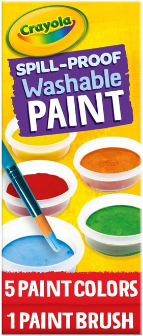 Crayola Spill Proof Washable Paint - 5 Ct