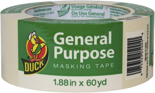 DUCK General Purpose Masking Tape Beige, 1.88 x 60 yds - 1 Ct