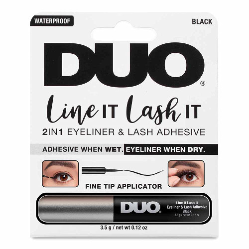 DUO Line It Lash It Adhesive Eyelash Glue Waterproof Black - 0.12 oz