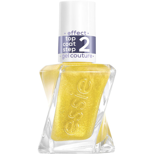 essie Gel Couture Metallic Glaze Long Wear Top Coat Salon-Quality Vegan Nail Polish Crushed Gold - 0.46 fl oz