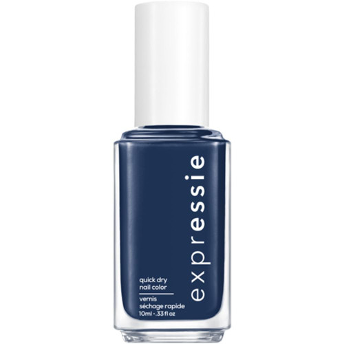 essie expressie quick dry nail polish, vegan formula, navy blue, Left On Shred - 0.33 fl oz