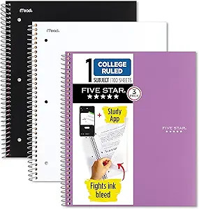 Five Star Advance Wirebound Notebook, 1 Subject
