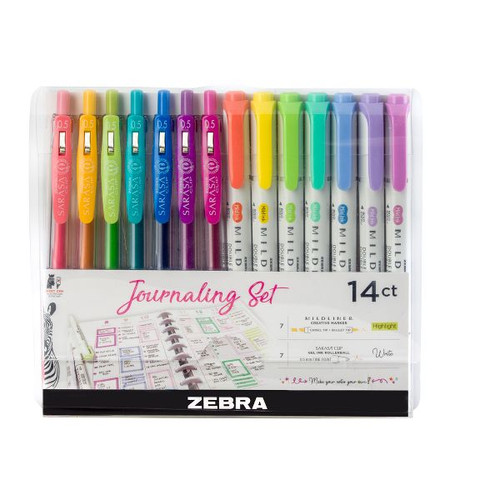 Zebra Highlighters Journaling Multicolored Mildliner Markers - 14ct