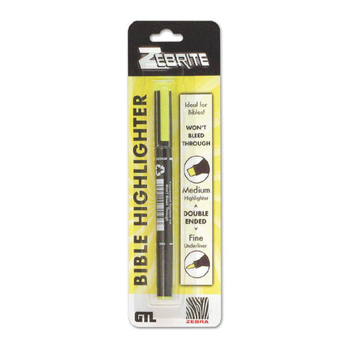 Zebra Zebrite Double-Ended Highlighter Yellow - 1 Ct