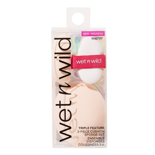 Wet n Wild Triple Feature 3-Piece Cushion Makeup Sponge Set - 1 Ct