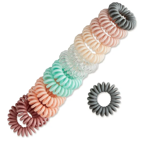 sc++nci No-Damage Plastic Coiled Hair Spirals - 14 Ct
