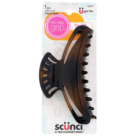 Scünci No-Slip Grip 12cm Curve Jaw Clip - 1 Ct
