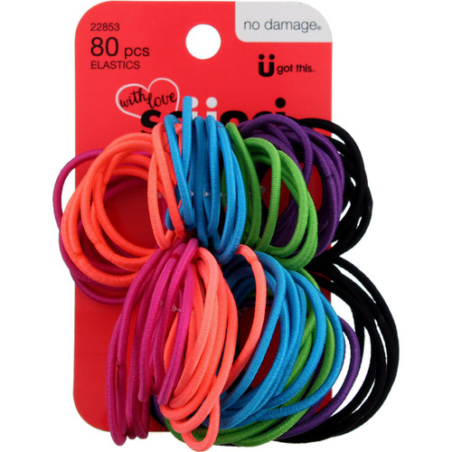 Scünci Girl No Damage Ponytail Elastics 2mm - 80 Ct