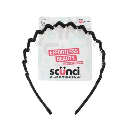 Scünci Effortless Beauty Black Headband - 1 Ct