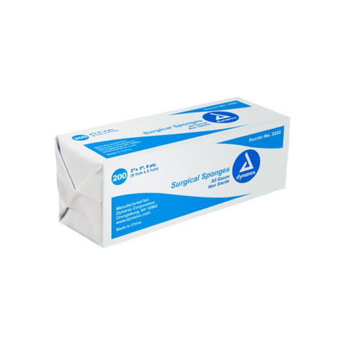 Dynarex Gauze Sponge Non-Sterile 3X3 12Ply 200 Ea