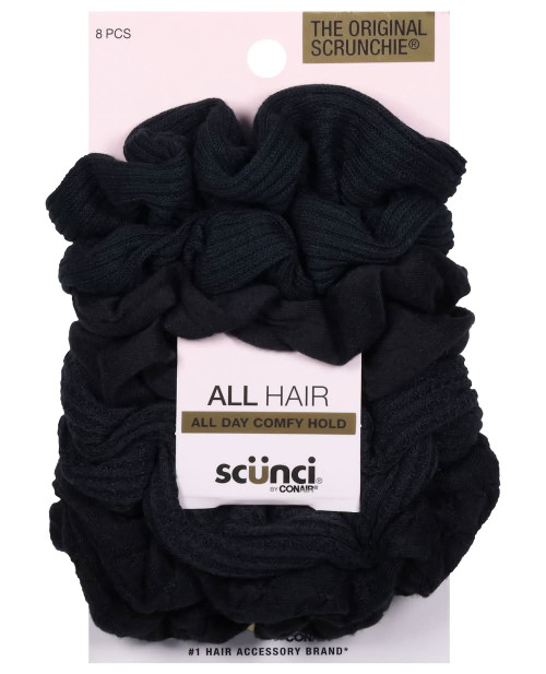 Scünci U Got This Mixed Twisters Black - 8 Ct