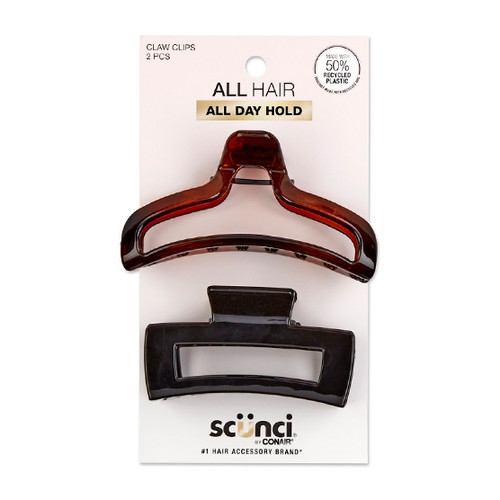 scünci Unbreakable Open Claw Clip - 2 Ct