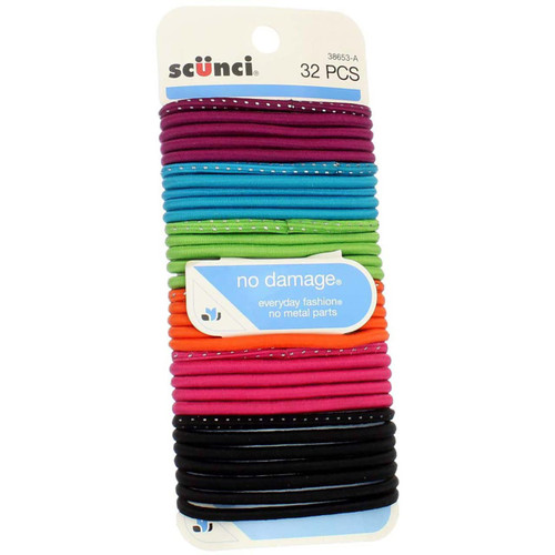 Scünci No Damage Hair Elastics - 32 Ct