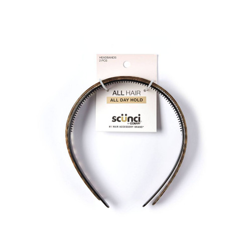 sc++nci Classic Headbands - Black and Tortoise - 2 Ct
