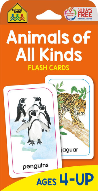 School Zone Animals Of All Kinds - 56 Cards