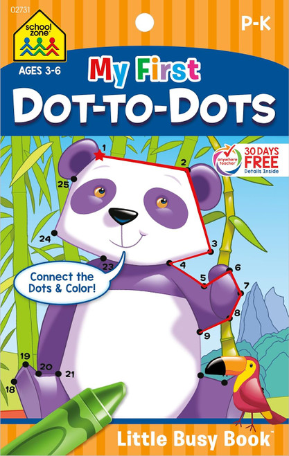 School Zone My First Dot-To-Dots Little Busy Book - 48 Pages