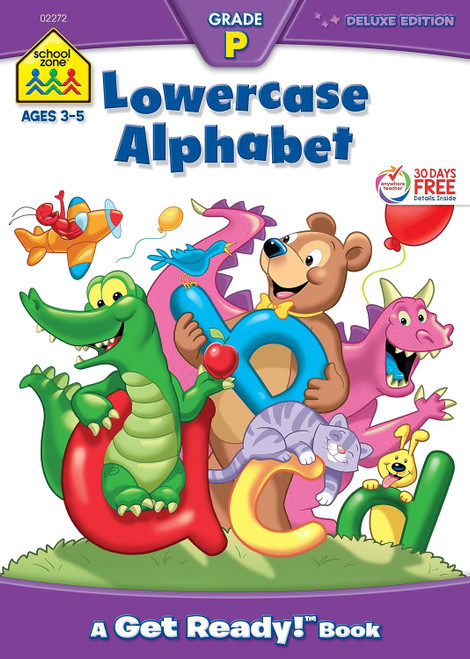School Zone Lowercase Alphabet A Get Ready Book - 64 Pages