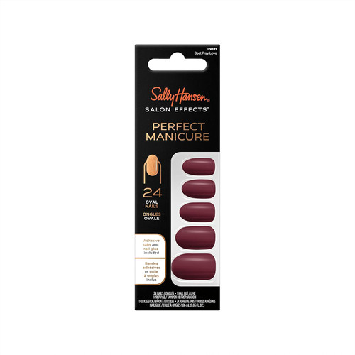 Sally Hansen Salon Effects Perfect Manicure Nails Kit Beet Pray Love - 24 Ct