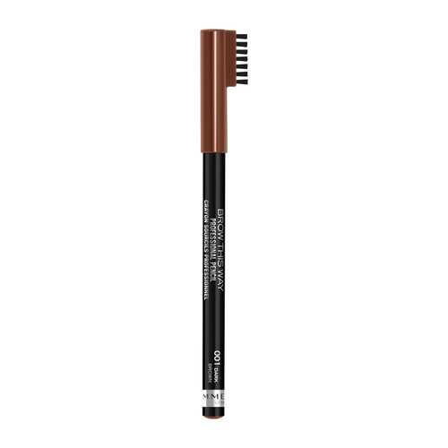 Rimmel London Brow This Way Professional Eyebrow Pencil 001 Dark Brown - 1 Ct