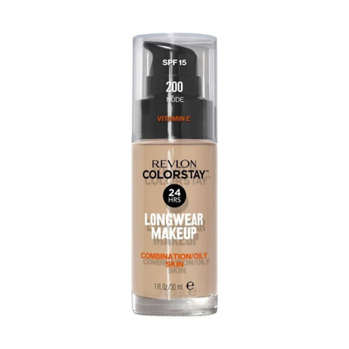 REVLON ColorStay Longwear Makeup for Combination & Oily Skin 200 Nude - 1 fl oz