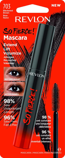 REVLON So Fierce! Mascara for Length and Volume 703 Blackened Brown - 0.25 fl oz