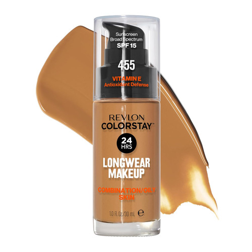 REVLON ColorStay Makeup for Normal & Dry Skin 455 Honey Beige - 1 fl oz