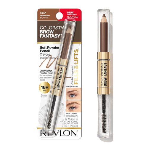 REVLON ColorStay Brow Fantasy Pencil & Gel 002 Soft Brown - 1 Ct