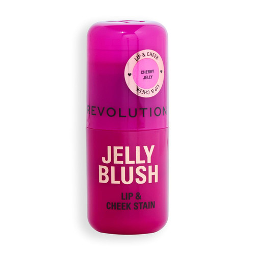 REVOLUTION Jelly Blush Stick Lip and Cheek Stain Cherry Red - 0.19 oz