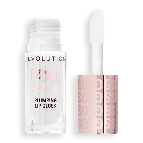 REVOLUTION Pout Bomb Plumping Gloss Glaze Clear - 0.15 fl oz