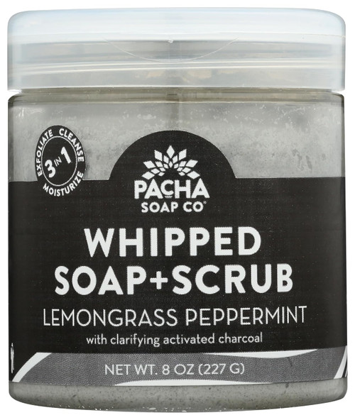 Pacha Soap Co. Lemongrass Peppermint Whipped Soap Scrub - 8 Oz
