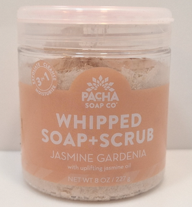 Pacha Soap Co. Jasmine Gardenia Whipped Soap + Scrub - 8 oz