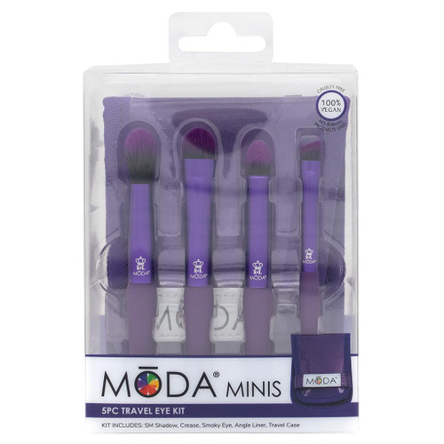 MODA Mini Eye Brush Kit with Pouch - 5 Piece