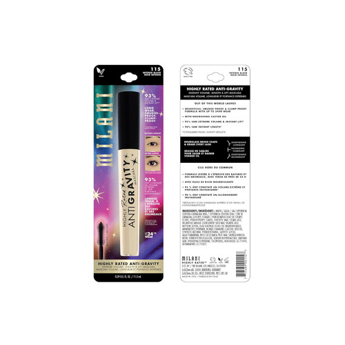 Milani Highly Rated Anti-Gravity Waterproof Mascara Black - 0.39 fl oz