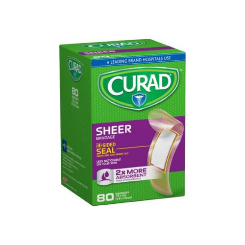 Curad Sheer Bandages One Size 80 Each