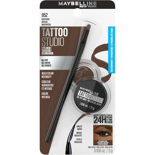 Maybelline Eye Studio Lasting Drama Gel Eyeliner, 952 Brown - 1 Ct