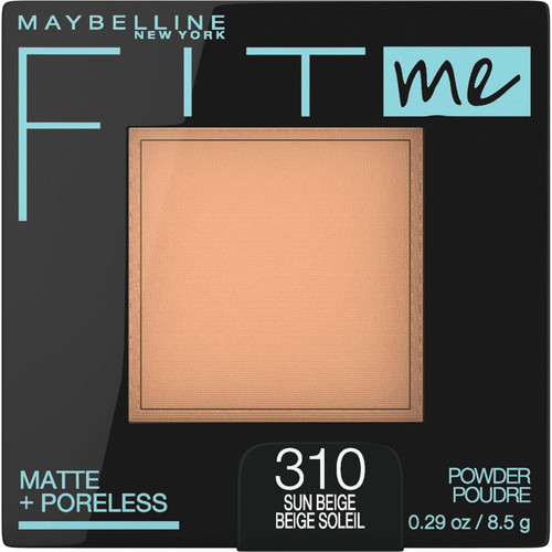 Maybelline Fit Me Matte + Poreless Pressed Face Powder Makeup, Sun Beige - 0.29 oz