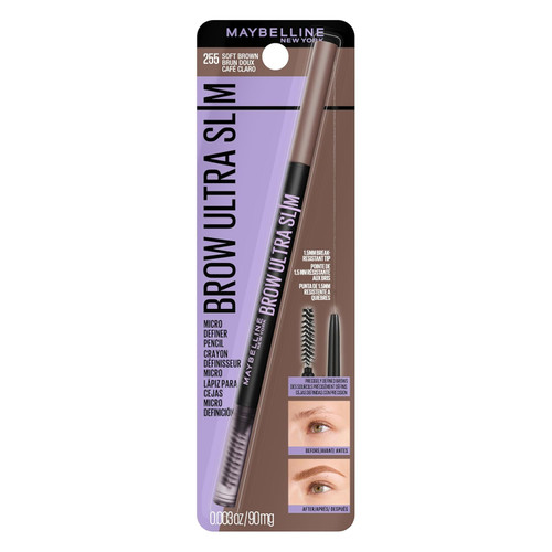 Maybelline Express Brow Express Brow Ultra Slim Pencil Eyebrow Makeup, Precision Tip, Soft Brown - 0.003 oz