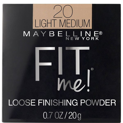 Maybelline Fit Me Loose Finishing Powder, Lightweight Face Makeup, Light Medium - 0.7 oz