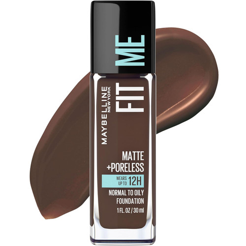 Maybelline Fit Me Matte + Poreless Oil Free Foundation, 380 Espresso - 1 fl oz