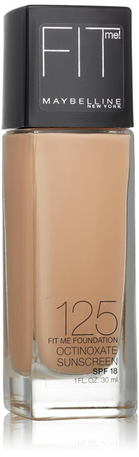 Maybelline Fit Me Dewy + Smooth Liquid Foundation Makeup with SPF 18, Nude Beige - 1 fl oz