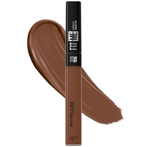Maybelline Fit Me Liquid Concealer Makeup, Natural Coverage, Oil-Free, Dark Coffee - 0.23 fl oz